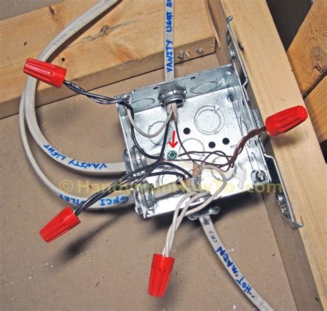 add outlet to junction box that has multiple hot wires|tapping into electrical box.